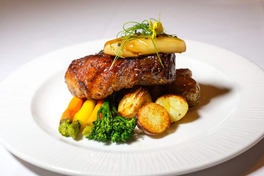 Fine dining food in Kingston-upon-Thames at Warren House Hotel